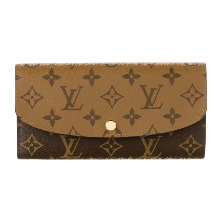 Louis Vuitton Medium Emilie Wallet Monogram Coated Canvas Gold Hardware