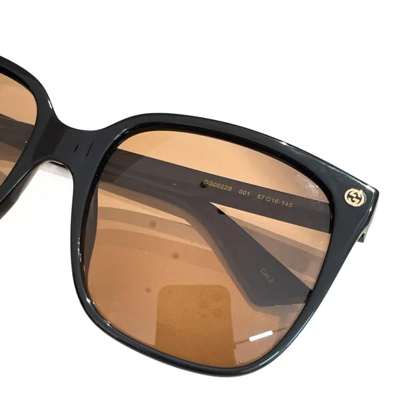 Gucci square frame glasses tawny/black/eggplant color Size 57口16-145 - Image 2