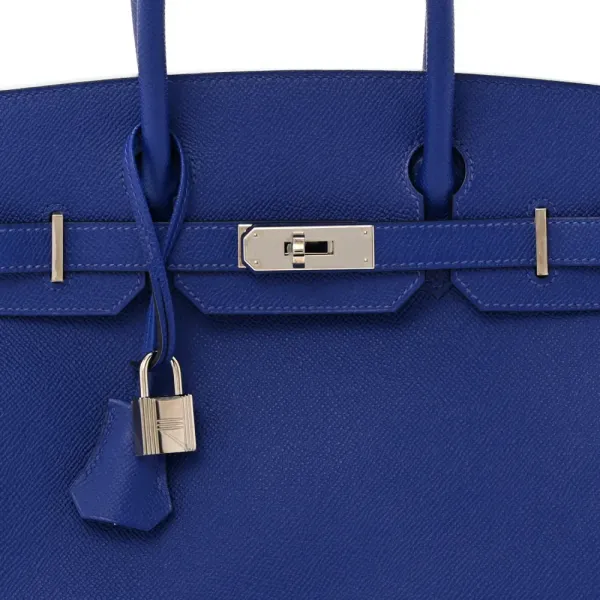 Hermès Birkin 30 Bleu Electrique Epsom Leather Palladium Hardware - Image 9