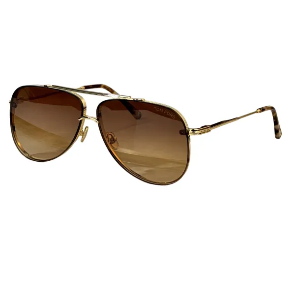 Tom Ford Pilot glasses green/brown/tawny/eggplant/black color Size 62-12 -145 - Image 4