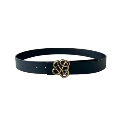 Louis Vuitton Men's Dynasty Belt In Black/Brown/Coffee Calfskin With Gold/Silver Hardware 34mm