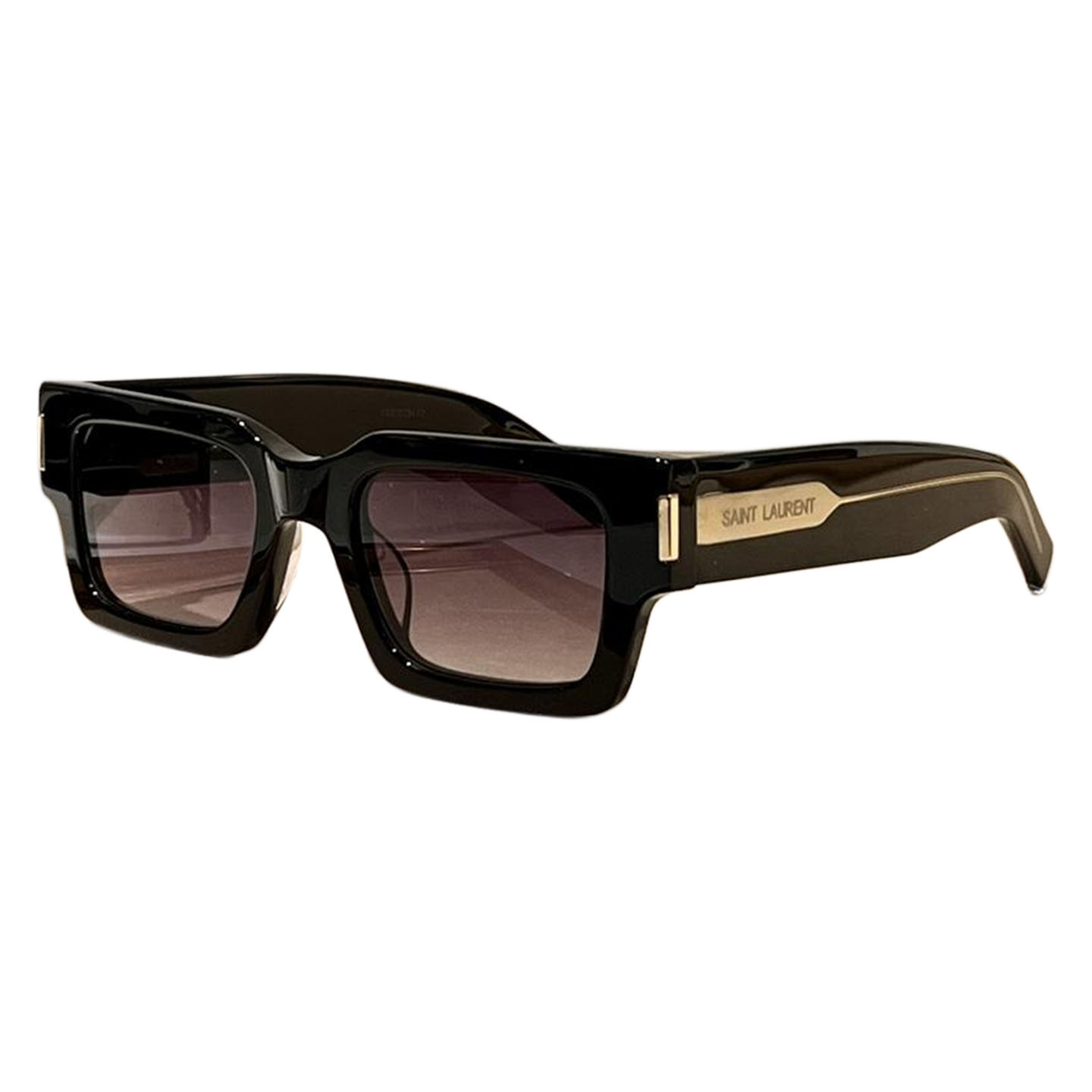 Saint Laurent óculos de armação quadrada roxo preto/preto/preto marrom/preto branco/fulvo/verde oliva Tamanho 51口22-145