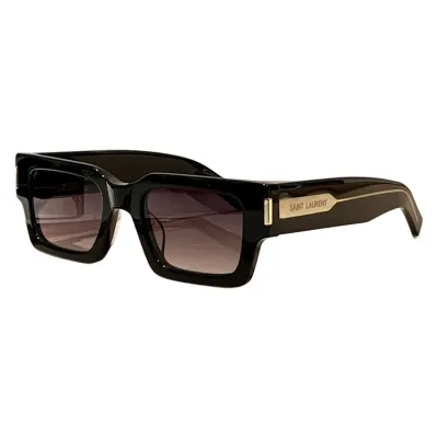 Saint Laurent square frame glasses purple black/black/black brown/black white/tawny/olive color Size 51口22-145