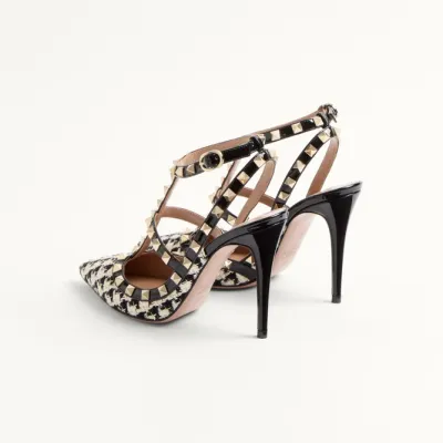 VALENTINO Thousand-bird lattice fabric Heels (heel height 10cm)