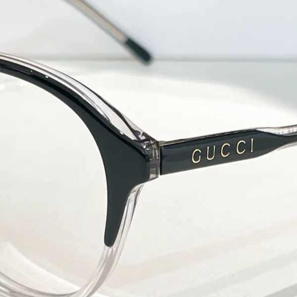 Gucci Boston frame glasses black silver/grey/black/leopard color transparent lens Size 55口18-145 - Image 2