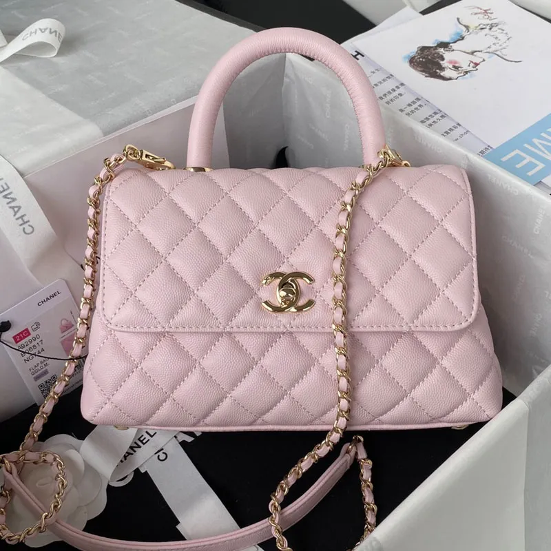 Chanel Coco Handle Light Pink  / White / Khaki / Orange 23cm Top-Handle Bags Crossbody Bags
