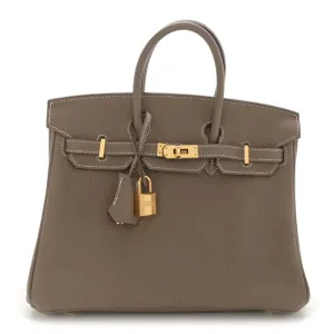 Hermès Birkin 25 Etoupe Togo Leather Gold Hardware