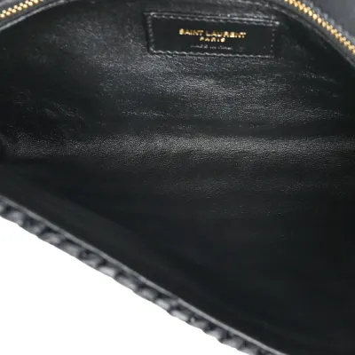 Saint Laurent Medium Kate 99 Tassel Monogram Raffia Black Gold Hardware