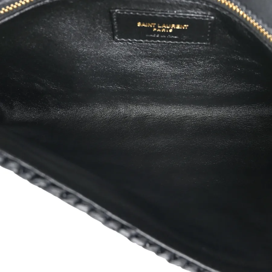 Saint Laurent Medium Kate 99 Tassel Monogram Raffia Black Gold Hardware