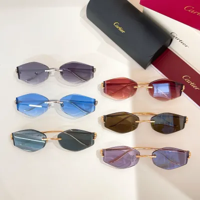 Cartier glasses black/red/blue/eggplant/tawny/purple color Size 59口18-135
