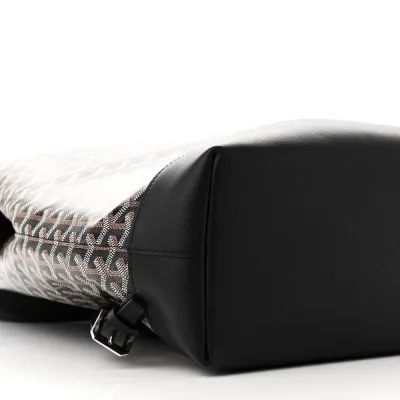 Goyard Cisalpin Backpack MM Black Goyardine Canvas & Calfskin Leather