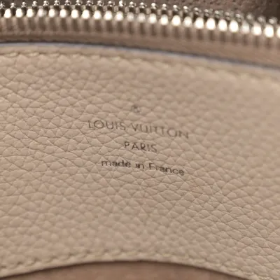 Louis Vuitton Bella Tote MM Galet Mahina Leather Silver Hardware