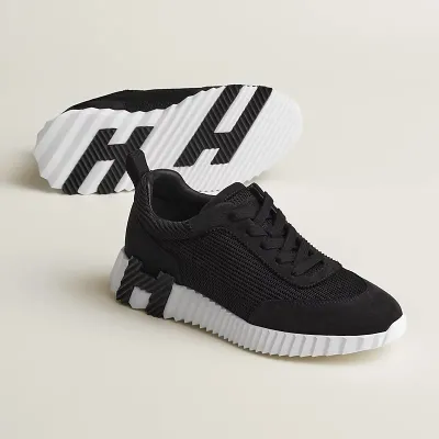 HERMES Black Sneakers Bouncing Sports Shoes