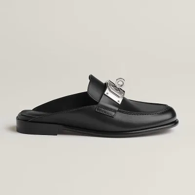 HERMES Iota Mule Black Slippers