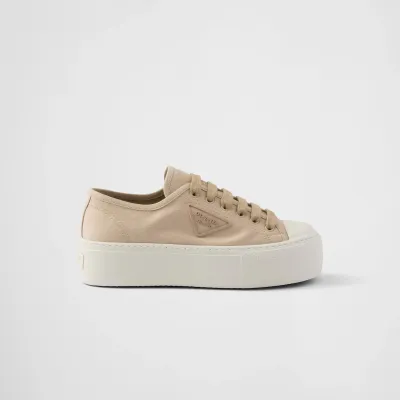 PRADA Desert yellow lace-up sneakers