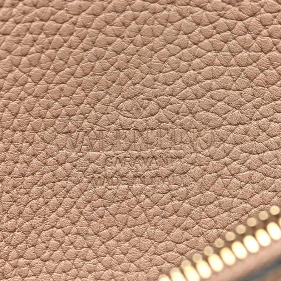 Valentino Garavani Medium Rockstud Flip Lock Shoulder Bag Poudre Pebbled Calfskin Leather