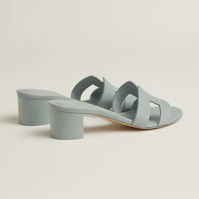 HERMES Oasis Slippers High-heeled slippers Blue High Heels Sandal