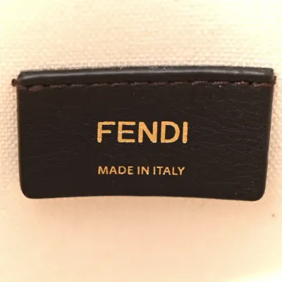 Fendi Mini F is Fendi FF Multicolor Embroidered Mon Tresor Bucket Bag Grezzo/Multicolor/Latte Canvas & Grace Vitello Leather Gold Hardware