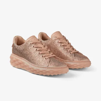 JIMMY CHOO Crystal embellished macarons sparkly suede sneakers