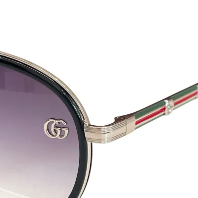 Gucci Aviator glasses eggplant silver/leopard/teal/black silver/black gold/eggplant black color Size 52口18-145