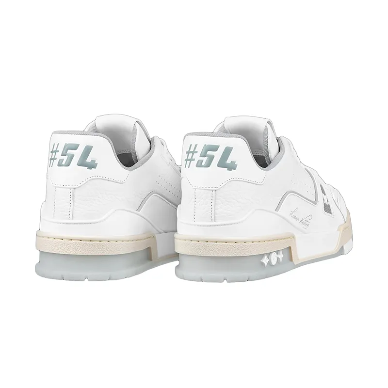 Louis Vuitton White grain calf leather sneakers