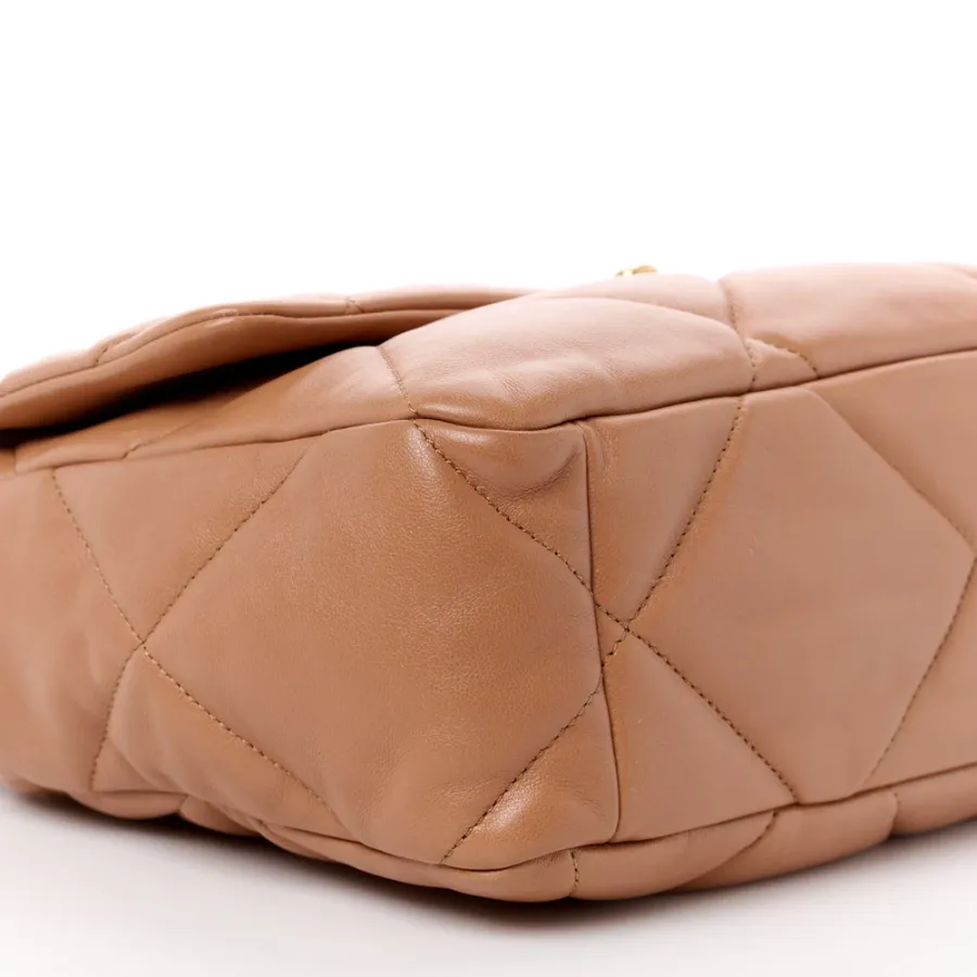 Grade Chanel 19 Brown Lambskin Handbag