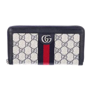 Gucci Medium Ophidia Continental Wallet Neutrals GG Supreme Canvas Gold Hardware