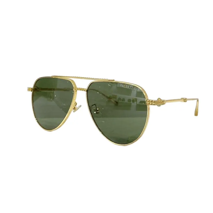 Valentino Pilot glasses rose gold/black gold/eggplant/gun black/green/gold/brown color Size 59口14-145