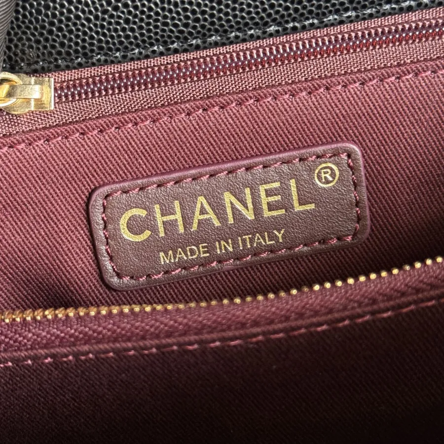 Chanel Coco Handle Black 29cm Quilted Caviar Leather Crossbody Bags Top-Handle Bags