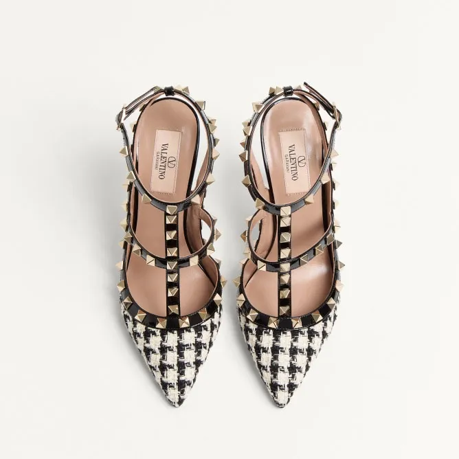 VALENTINO Thousand-bird lattice fabric Heels (heel height 10cm)