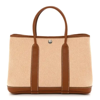 Hermès Garden Party 30 TPM Brown Toile & Negonda Leather