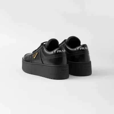 PRADA Black leather sneakers