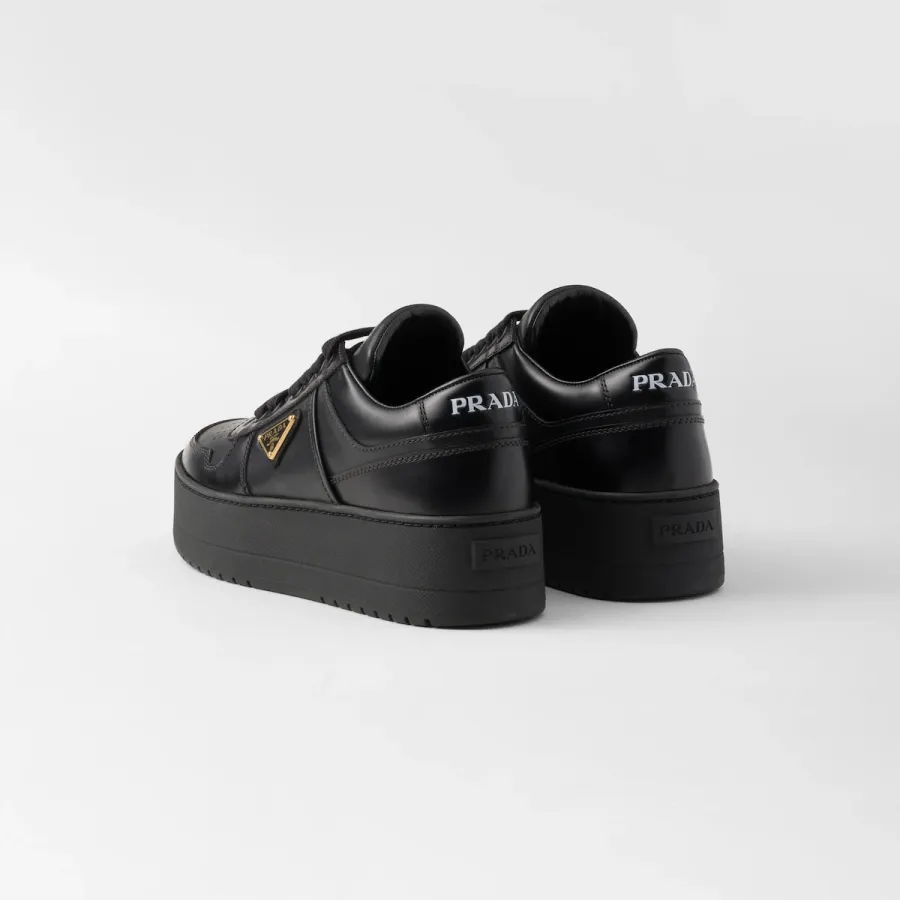 PRADA Black leather sneakers
