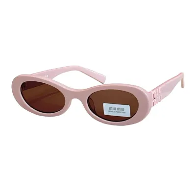 Miu Miu Oval glasses pink/black gold/leopard/ivory/tawny color Size 50口20-140