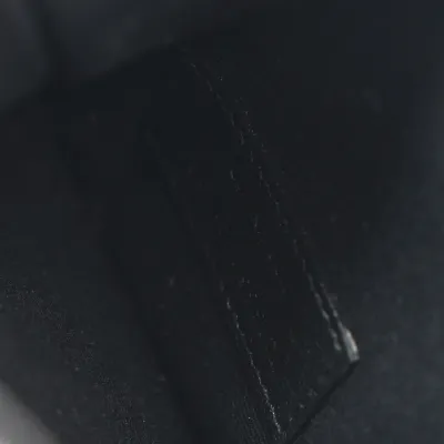 Saint Laurent Small Uptown Pouch Black Embossed Monogram Calfskin & Crocodile Leather Silver Hardware