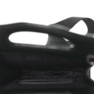 Gucci Mini Top Slip Handle Crossbody Bag Black Nylon & GG Enamel Calfskin Matelassé Leather Black Hardware