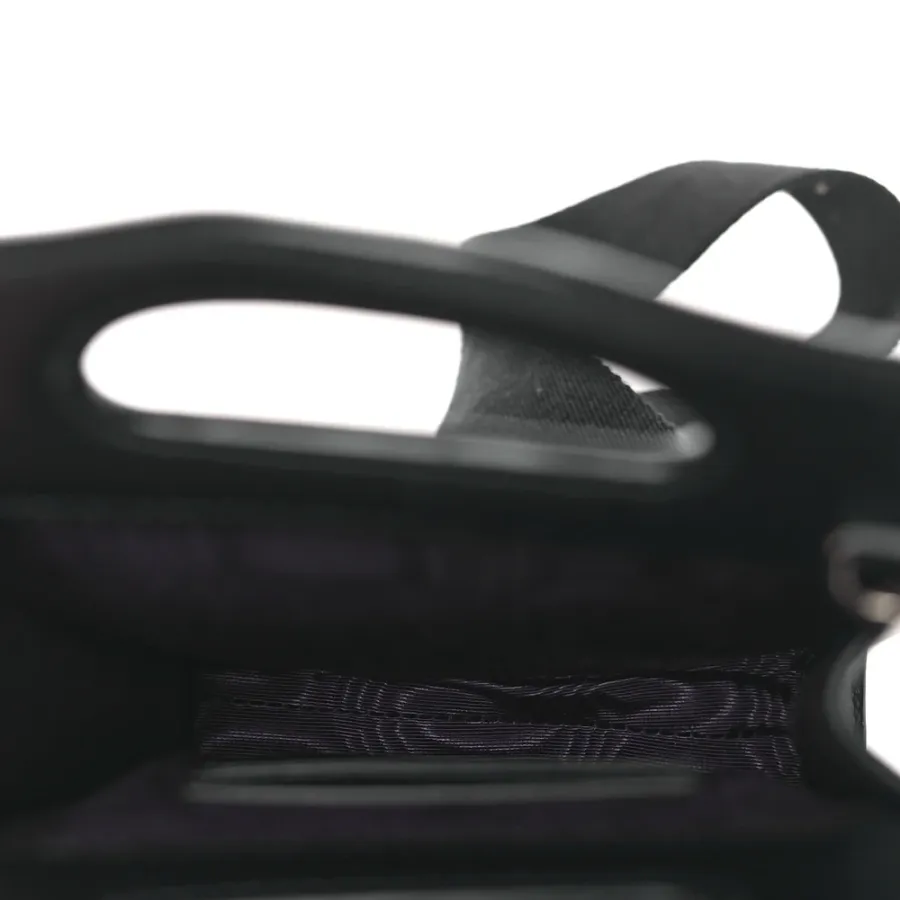 Gucci Mini Top Slip Handle Crossbody Bag Black Nylon & GG Enamel Calfskin Matelassé Leather Black Hardware