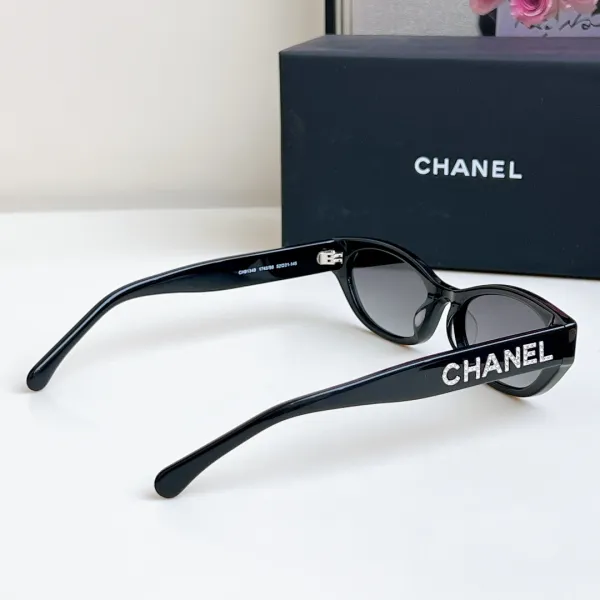 CHANEL round frame glasses black color SIZE 54-19-145 - Image 5