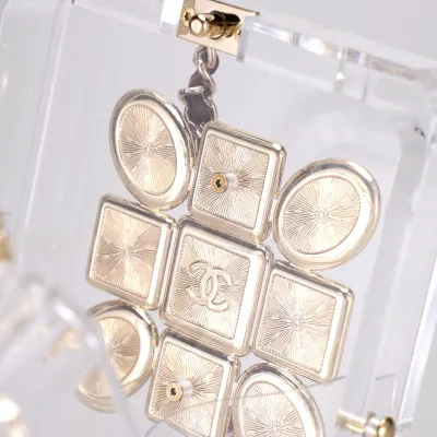 Chanel Transparent acrylic perfume bottle crossbody bag