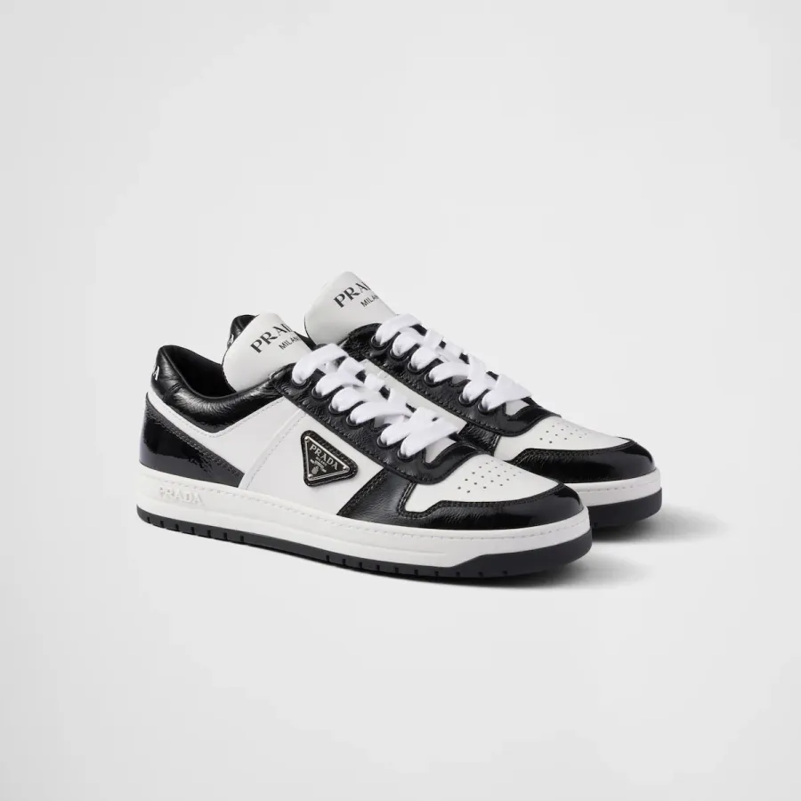 PRADA White and Black leather sneakers
