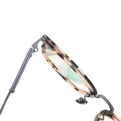 Bottega Veneta square frame glasses grey leopard/leopard/black/grey color Size 50口23-145