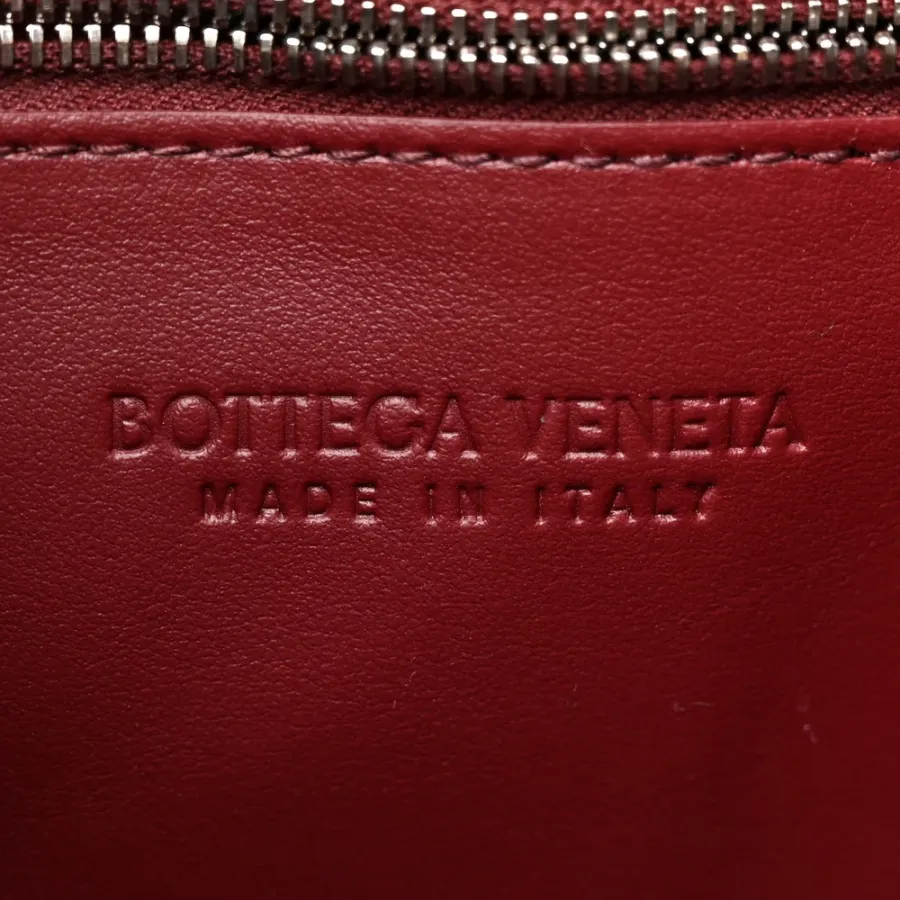 Bottega Veneta Maxi Intreccio Small Cassette Crossbody Bag Navy Blue Lambskin Leather