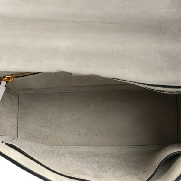 Valentino Garavani Medium Roman Stud Shoulder Bag Ivory Grained Calfskin Leather Light Gold Hardware - Image 7