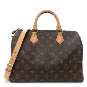 Louis Vuitton Speedy Bandouliere 30 Monogram Canvas Brass Hardware