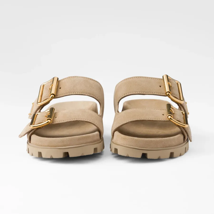 PRADA Beige suede leather with slippers