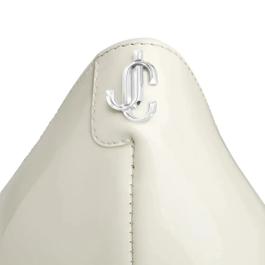 JIMMY CHOO badge embellished leather heels