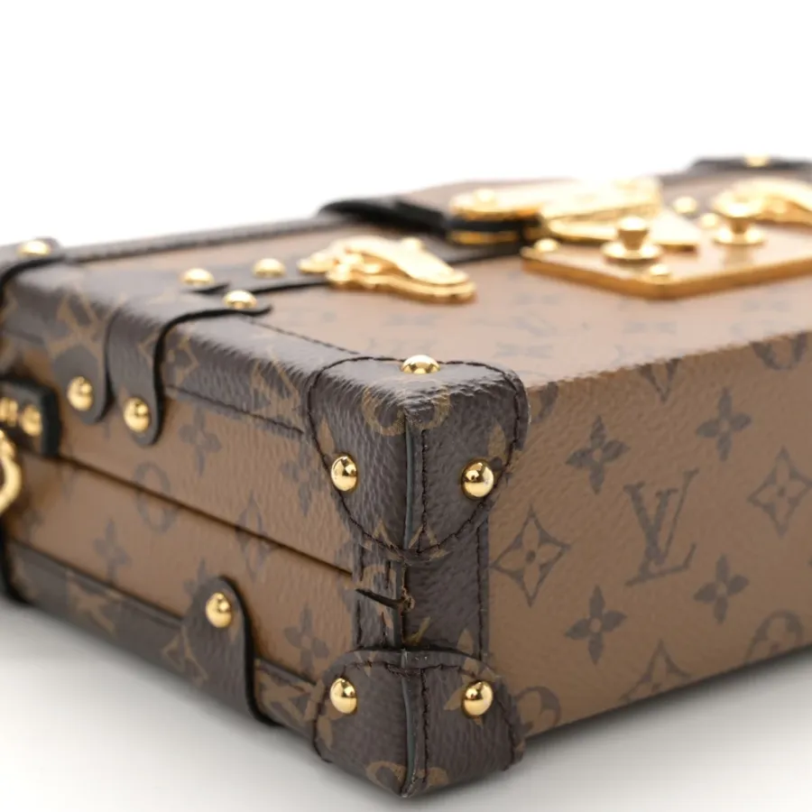 Louis Vuitton Petite Malle MM Reverse Monogram Canvas Gold Hardware