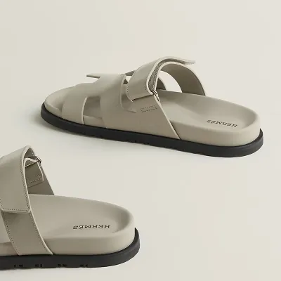 HERMES Chypre Grey Slippers