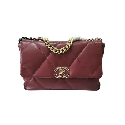 Chanel 19 Bag Green / Wine Red / Black / White Gold / White Silver / Light Orange / Chocolate Brown 30CM Crossbody Bags