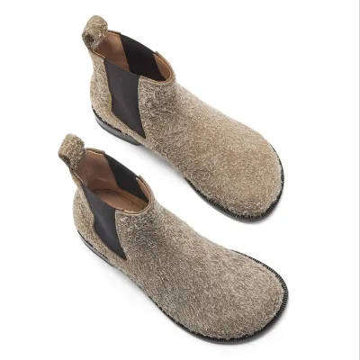 LOEWE Matte suede Campo Chelsea boots